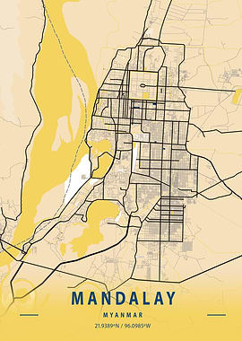 Mandalay Yellow City Map