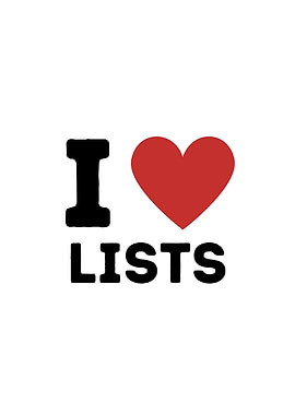 I Love Lists Simple Heart