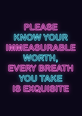 Neon Motivation Quote
