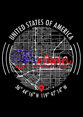 Fresno USA Map
