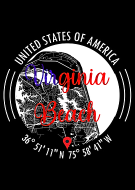 Virginia Beach USA Map
