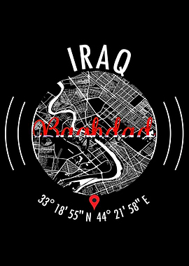 Baghdad IRAQ Map