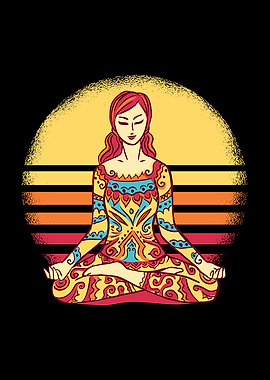 Meditating Mandala Woman