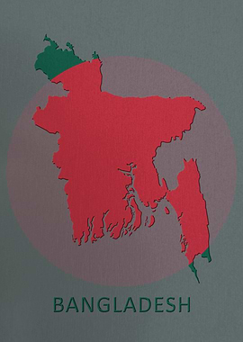 Bangladesh Flag Map