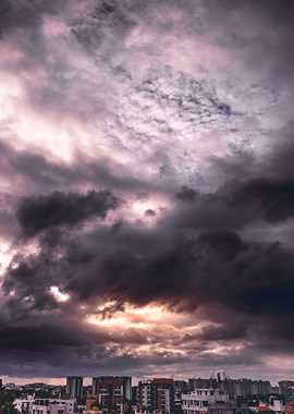 City Night Sky Poster