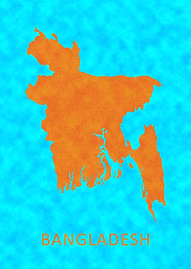 Bangladesh Flag Map