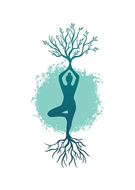 Aesthetic Yoga Woman Tree