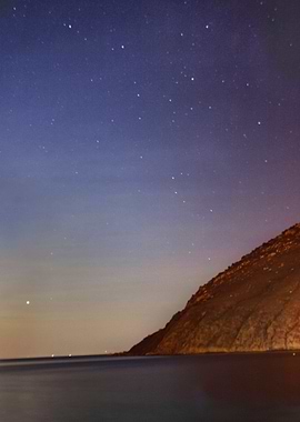 Mountain Sky Galaxy Poster