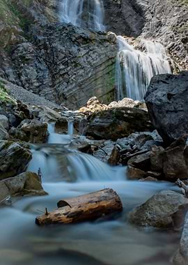 Waterfall Stones Poster