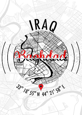 Baghdad IRAQ Map