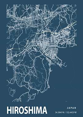 Blueprint map Hiroshima