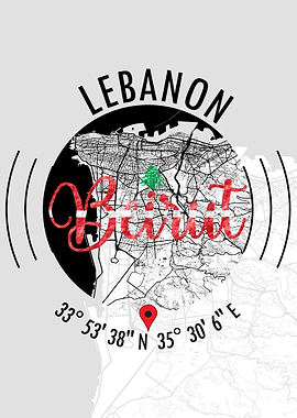 Beirut LEBANON Map