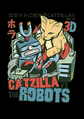 Catzilla vs the Robots