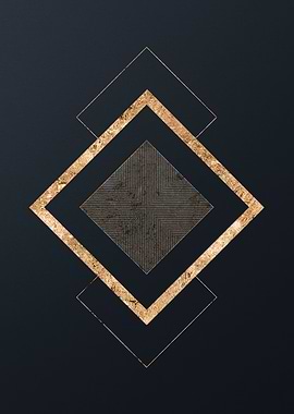 Gold Geometric Glyph