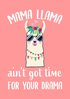Mama Llama Funny Alpaca