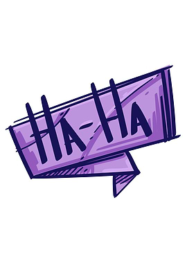 HAHA Purple Speech Bubble