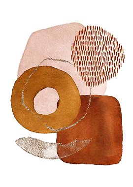 Watercolor Shapes in Red 6