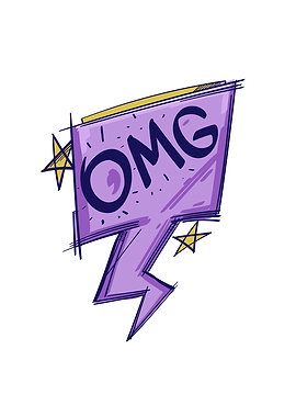 OMG Purple Speech Bubble