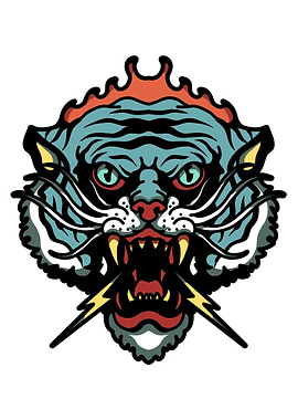 tiger and lightning