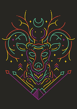 Deer Line art