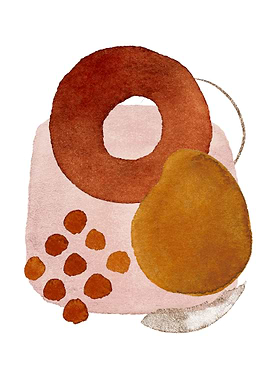 Watercolor Shapes in Red 5