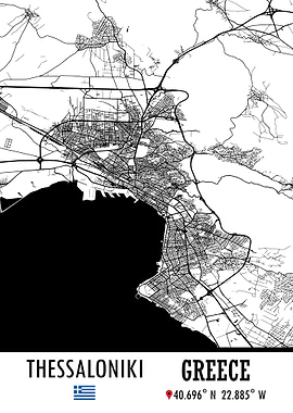 Thessaloniki GREECE Map