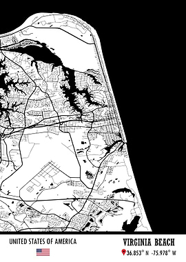 Virginia Beach USA Map