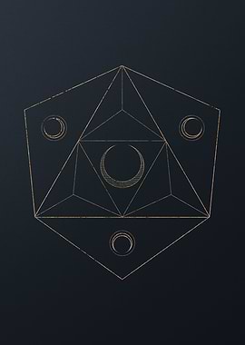 Gold Geometric Glyph