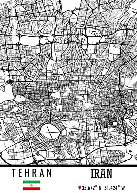 Tehran IRAN Map