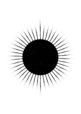 Abstract Sun Black Color