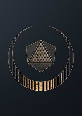 Gold Geometric Glyph