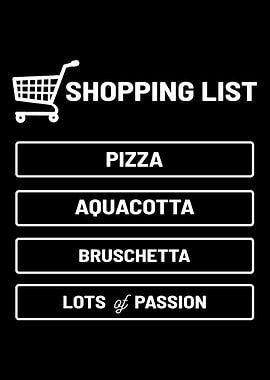 Shopping List Italy Italia