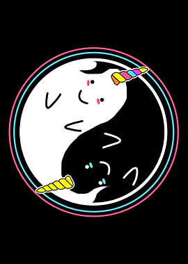 Narwhal Cute Ying Yang