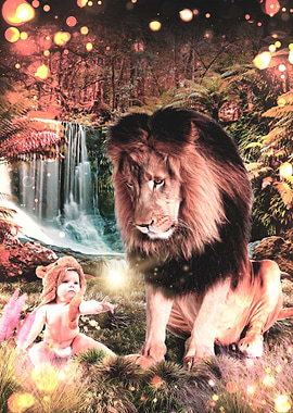 Surrealisic Lion Baby
