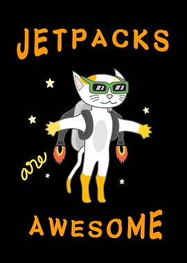 Cat Use Jetpack Funny