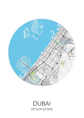 Dubai Circle City Map