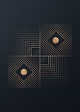 Gold Geometric Glyph