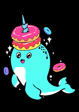 Narwhal Donut Sea Unicorn