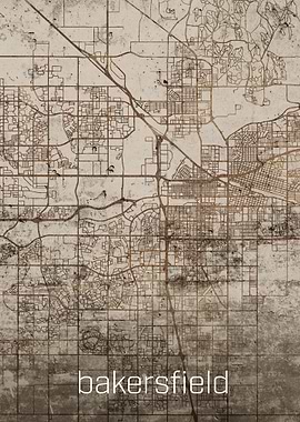 Bakersfield Rusty City Map