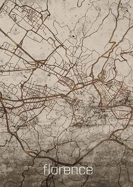 Florence Rustic City Map