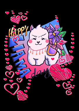 Lama Alpaca Llamaday heart