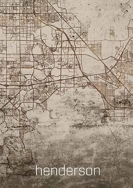 Henderson Rustic City Map