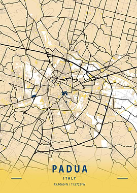 Padua Yellow City Map