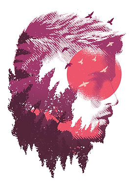 Woods Face Head Forest