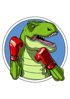 T Rex Dinosaur Boxing
