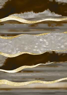 Brown Agate Gold Stripe 1