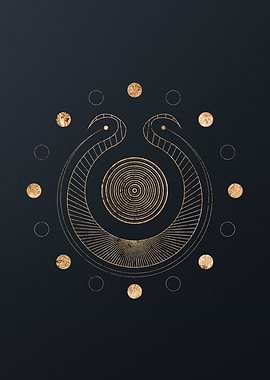 Gold Geometric Glyph