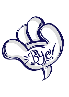 Bye Hand Speech Bubble