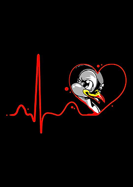 Puffin Cute Heartbeat