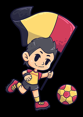 Football Belgium flag Youn